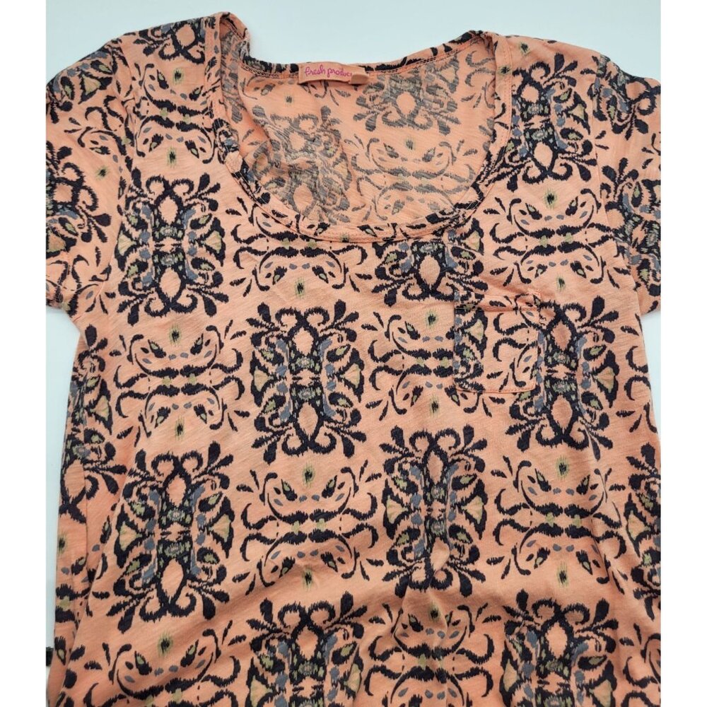 Fresh Produce Womens XS Pastel Asymmetric Sharkbite Hem Tunic Top Tee Comfy Boho - Picture 8 of 8